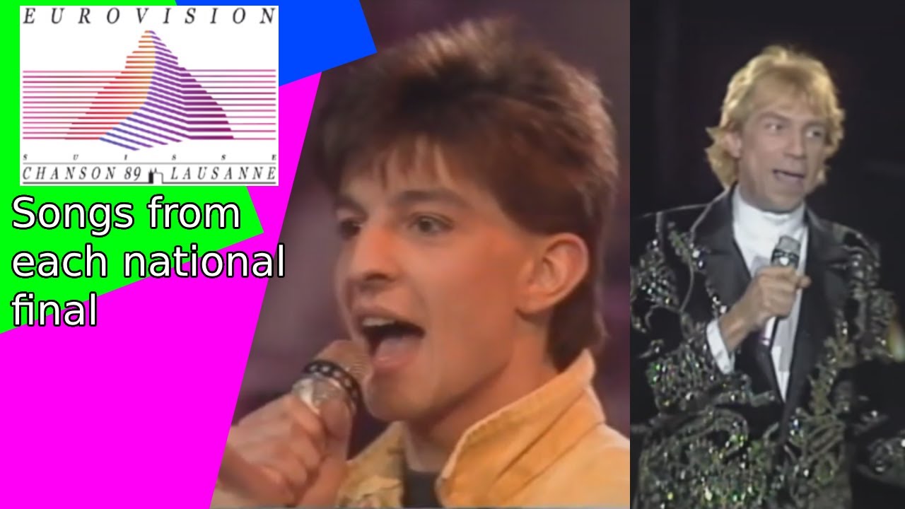 Eurovision 1989 Songs from each national selection for each country