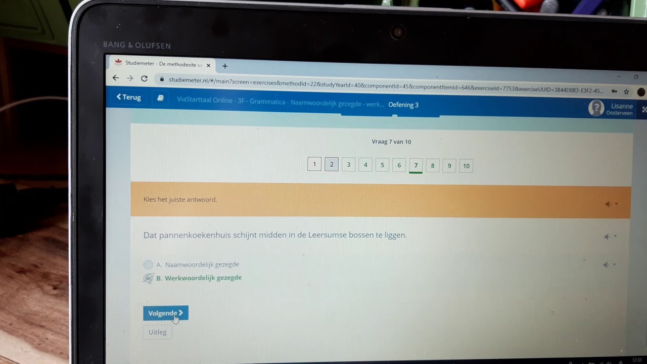 Studiemeter 3F naamwoordelijk gezegde en werkwoordelijk gezegde