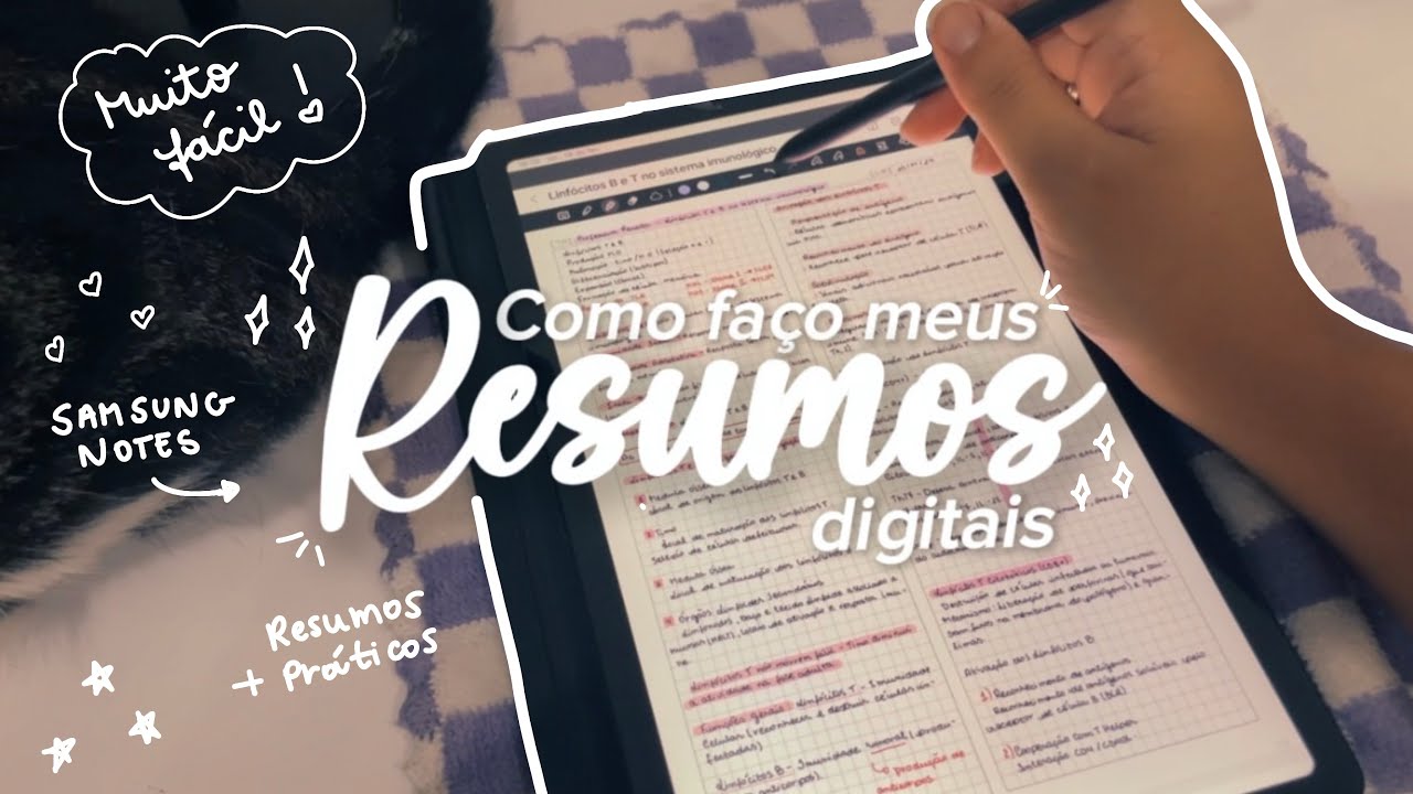 Como faço meus resumos digitais da faculdade / Tab S6 lite Samsung