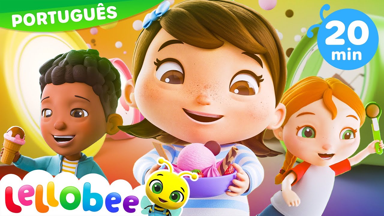 🍨 Canção do sorvete 🍨 | Lellobee em Português - Músicas Infantis | Desenhos Animados para Crianças