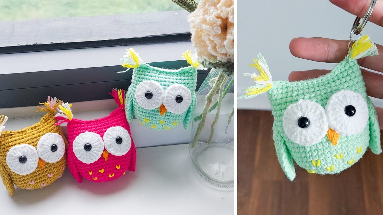 How to Crochet Amigurumi Owl Keychain - Friendly Tutorial | NHÀ LEN