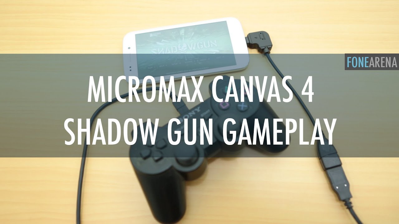 Micromax Canvas 4 Shadown Gun Gameplay using PS3 Controller
