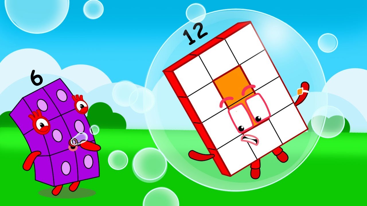 6 Traps 12 Inside A Soap Bubble - Numberblocks fanmade coloring story