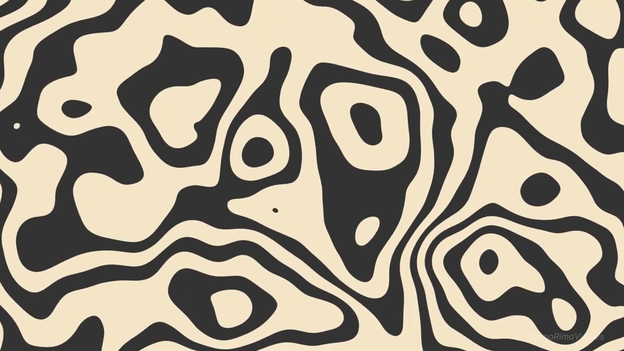 Warm Beige & Charcoal Topographic Wave Wallpaper | 6-Hour 4K Loop &bull; Relaxing Live Background