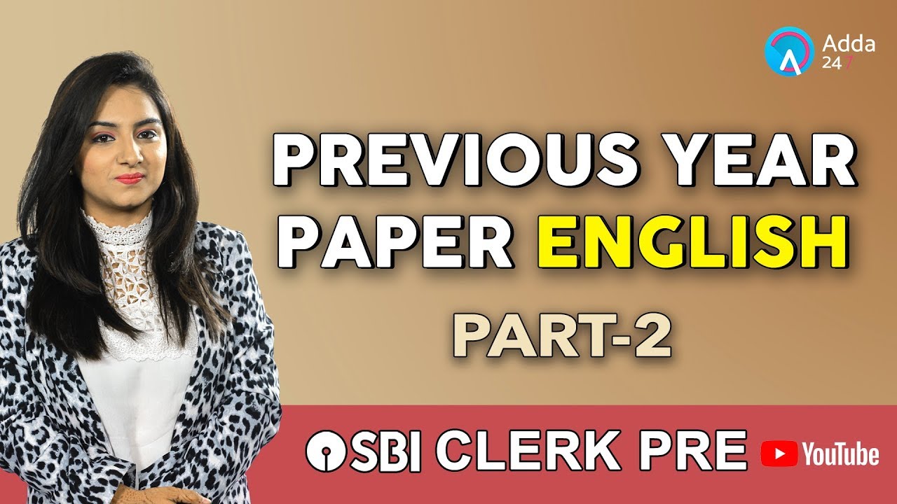 Previous Year Paper Of SBI CLERK PRE (Part-2) | English | Online Coaching For SBI