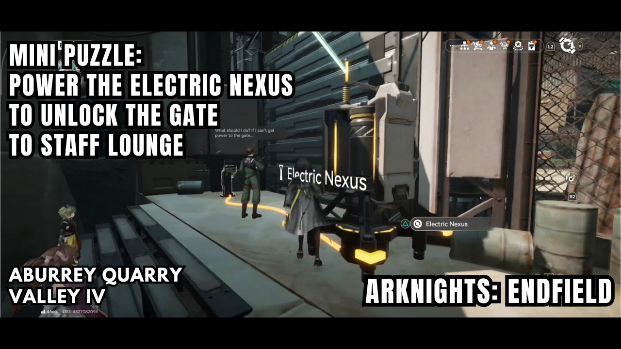 [Arknights: Endfield Mini Puzzle] Power Electric Nexus Unlock Gate To Staff Lounge - Aburrey Quarry