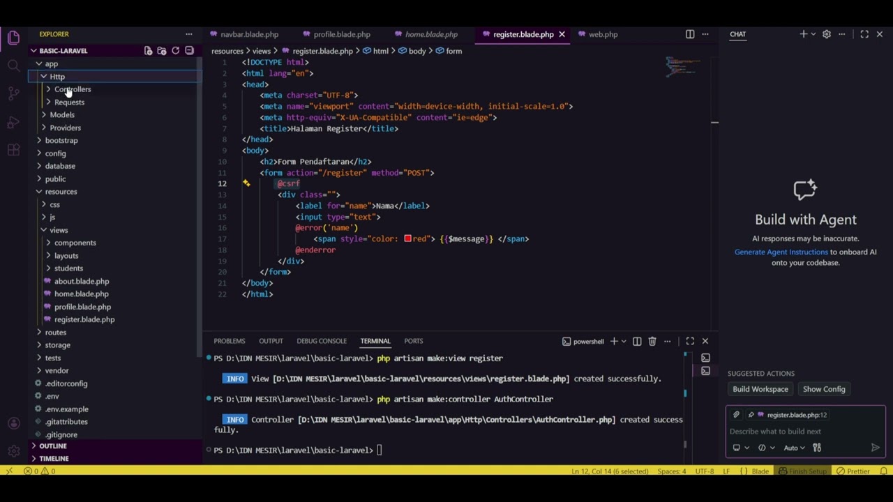 Laravel Dasar 6 ( Register )