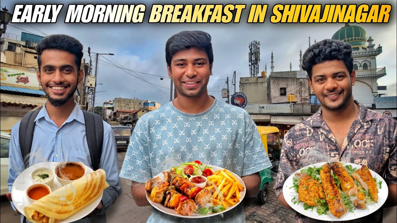 Early morning vegetarian breakfast in Bangalore Shivajinagar with friends ❤️