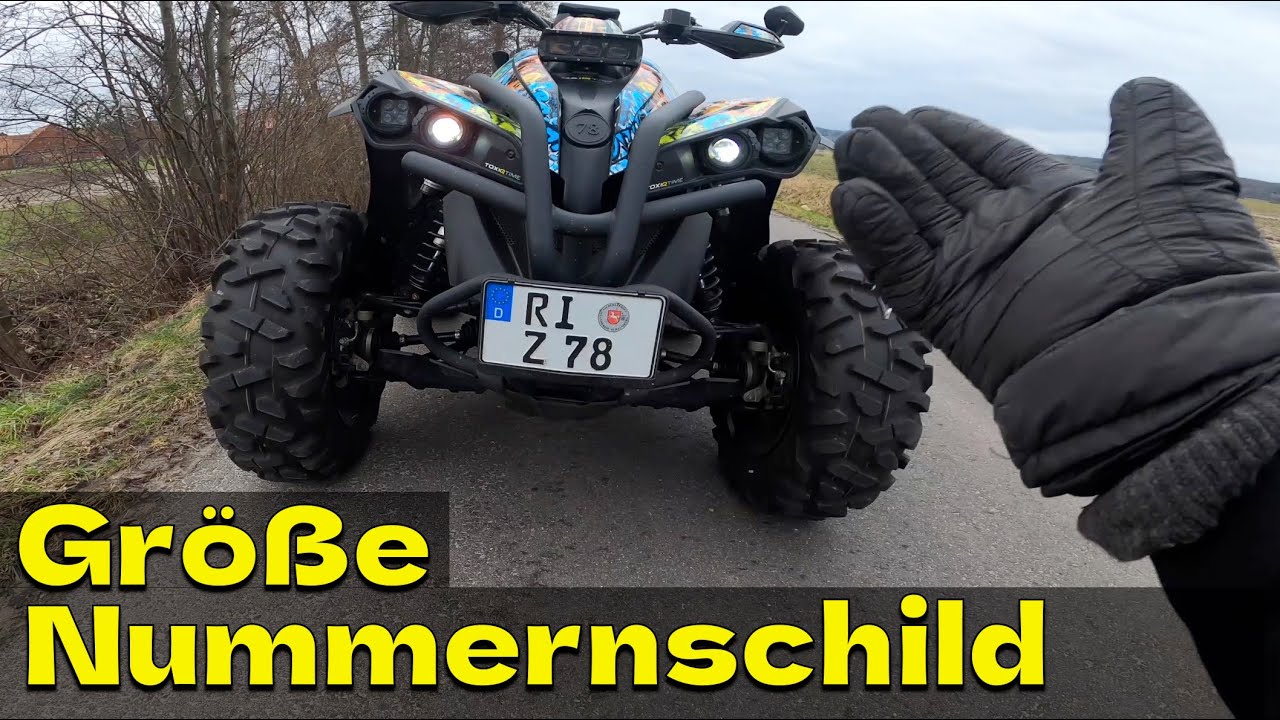 Größe Nummernschild Quad ATV / QUAD-VLOG TOXIQTIME 4K