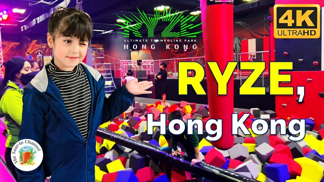 [4K] Adan and Ryze Hong Kong Best Trampoline Park - Sky's the Limit for the kids