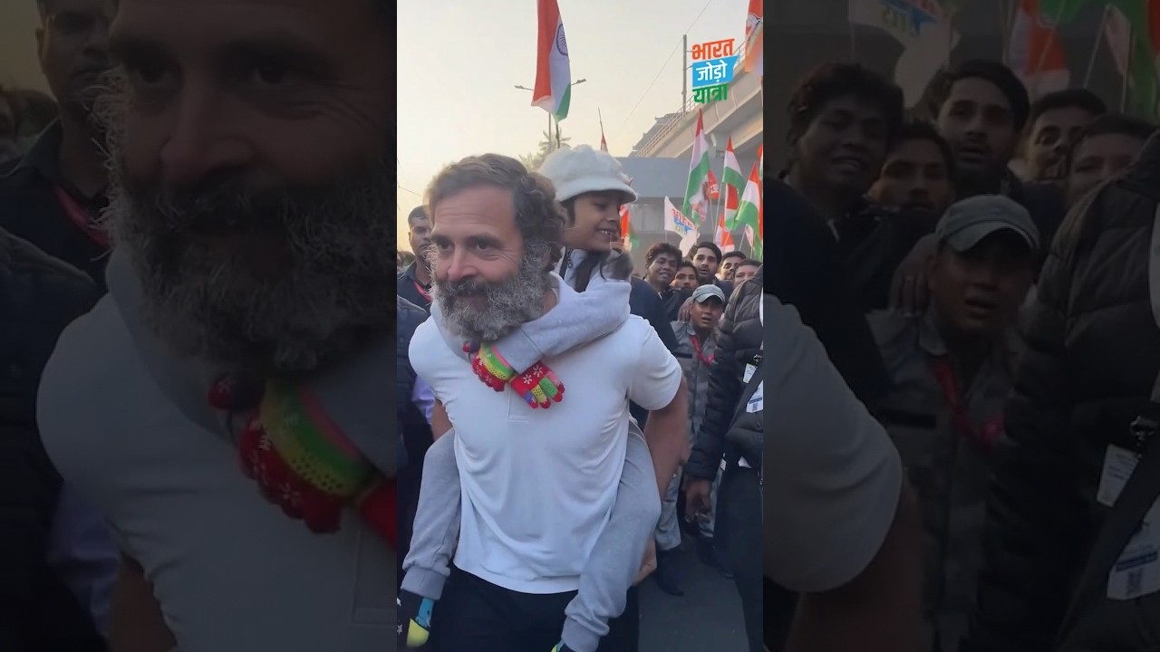 Rahul Gandhi's heart touching video from bharat jodo Yatra #emotional #cute #shorts #maa