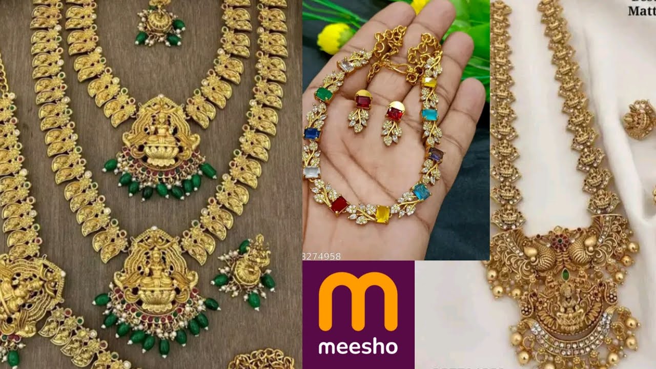 Meesho trending bridal jewellery set expect చేయని క్వాలిటీ అయితే వచ్చింది / bridal jewellery /