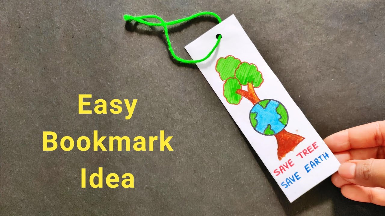 Environment Day card making easy | Handmade bookmark card making easy | how to make bookmark