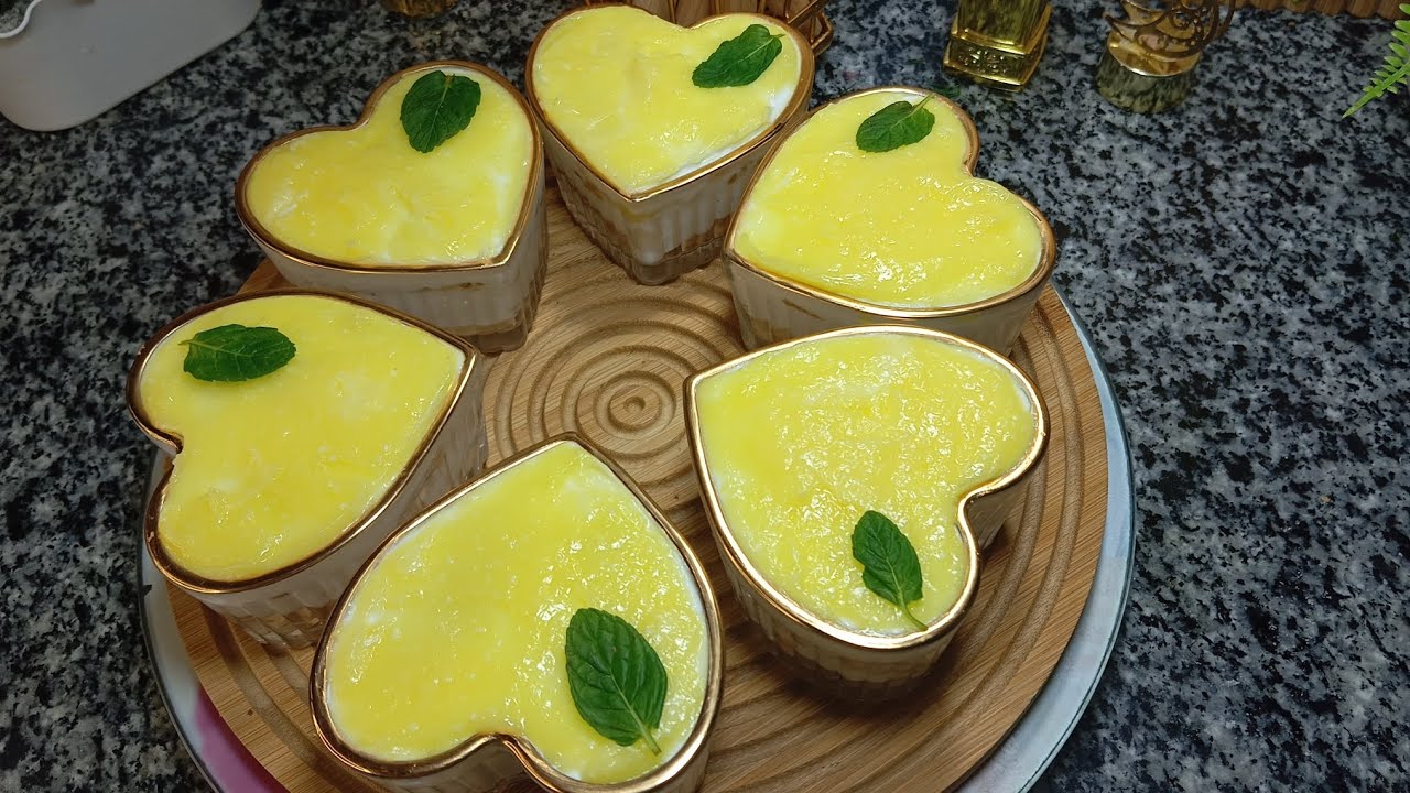 🔥تحلية الليمون المنعشة لسهرة رمضان| حلا بارد ذوب في الفم ويبرد القلب 💛🍋