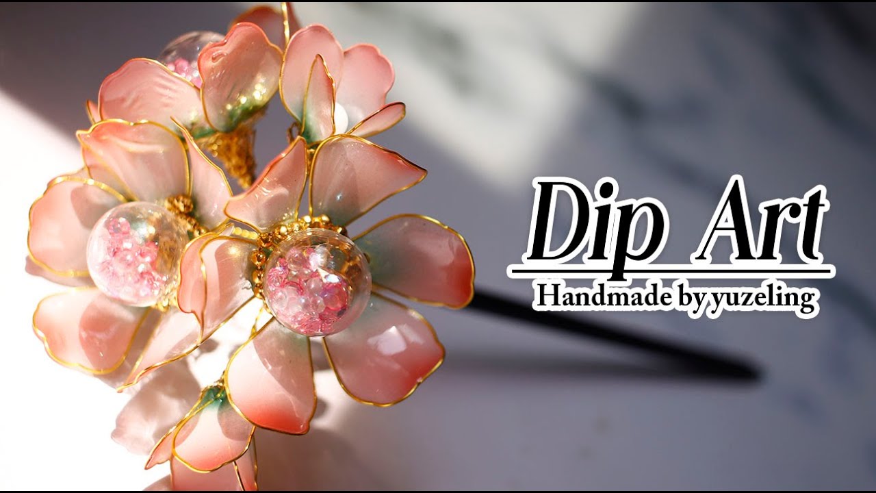 [레진아트] (ENG)한송이 한송이 피어나는 꽃 비녀만들기/Making flower hairpins that bloom one by one/アメリカンフラワー