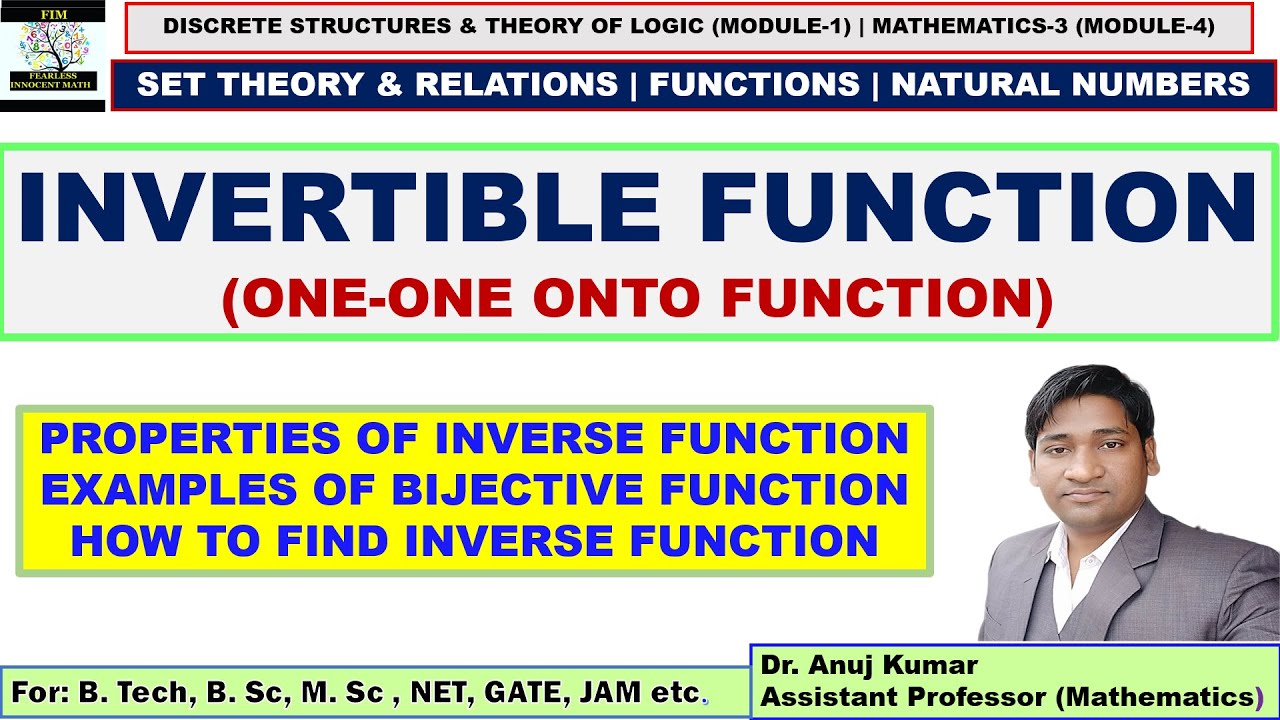 Invertible Function | Inverse Function | One-one onto Function | Invertible Function Examples