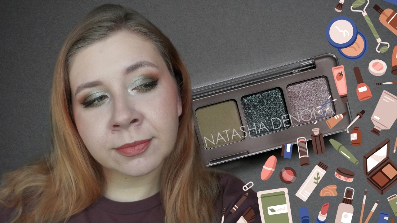Speedrun makijażowy | Przystępny zielony na oczach | Natasha Denona Mini Gloom