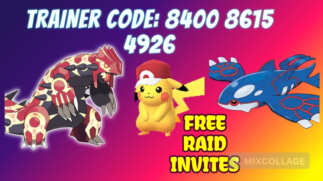 LIVE🔴 PRIMAL KYOGRE, GROUDON KALOS TOUR Raid invites FREE. Trainer Code: 8400 8615 4926