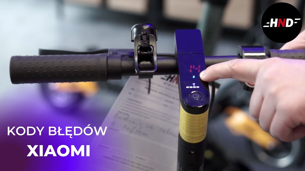 Kody błędów w hulajnogach elektrycznych Xiaomi ⚡ | HND Electric