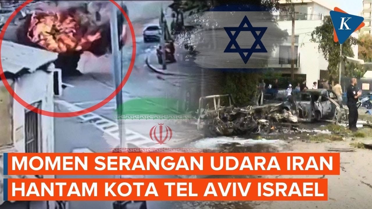 Detik-detik Bom Tandan Iran Meledak di Tel Aviv