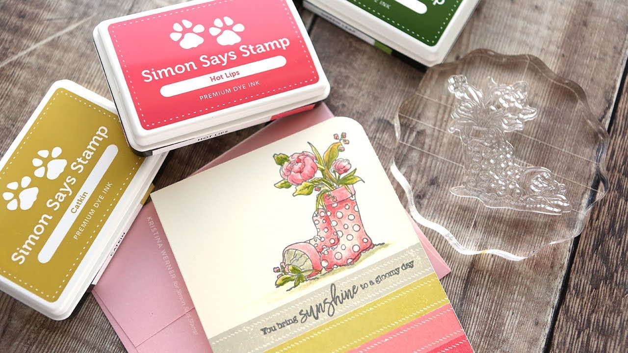 Coloring with Inks & Blender Pen - Simon Says Stamp March 2018 Card Kit