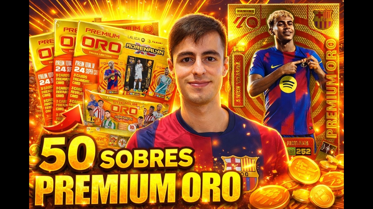 ABRO 50 SOBRES PREMIUM ORO DE ADRENALYN XL 2025-26 EN BUSCA DE AUTOGRAFO ORIGINAL Y PASA ESTO!!