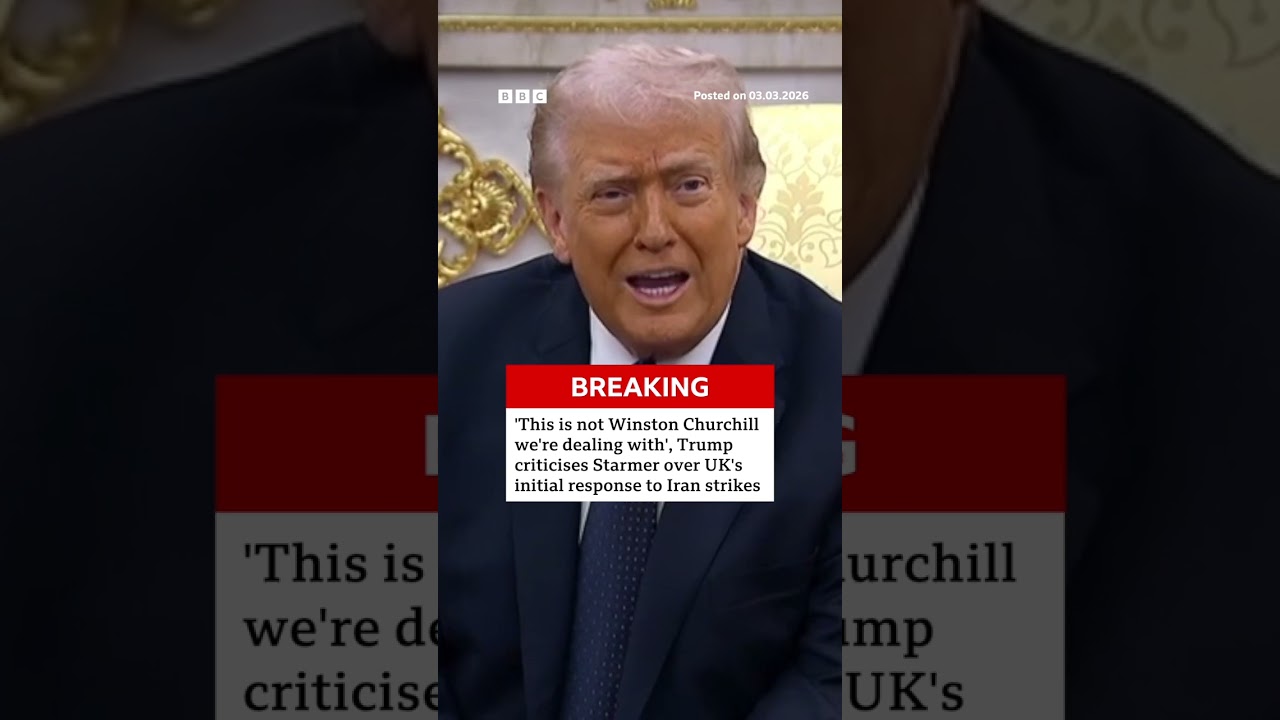 President Trump criticised the UK's response to US-Israeli strikes on Iran. #Iran #BBCNews
