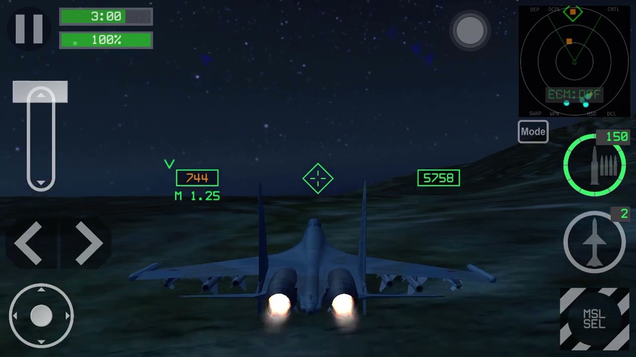 Strike fighters but I can’t use main controller, only thrust with rudder and finger to swipe