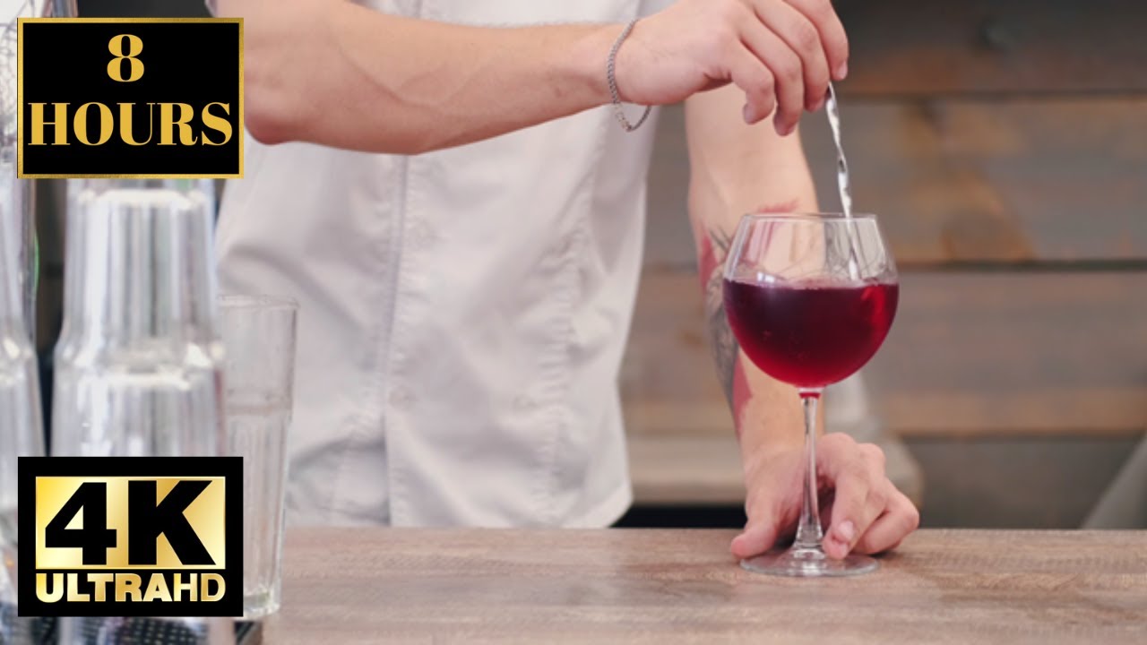 Cocktail Drink Alcohol Wallpaper Background Screensaver With Relaxing Music 8 HOURS 4K