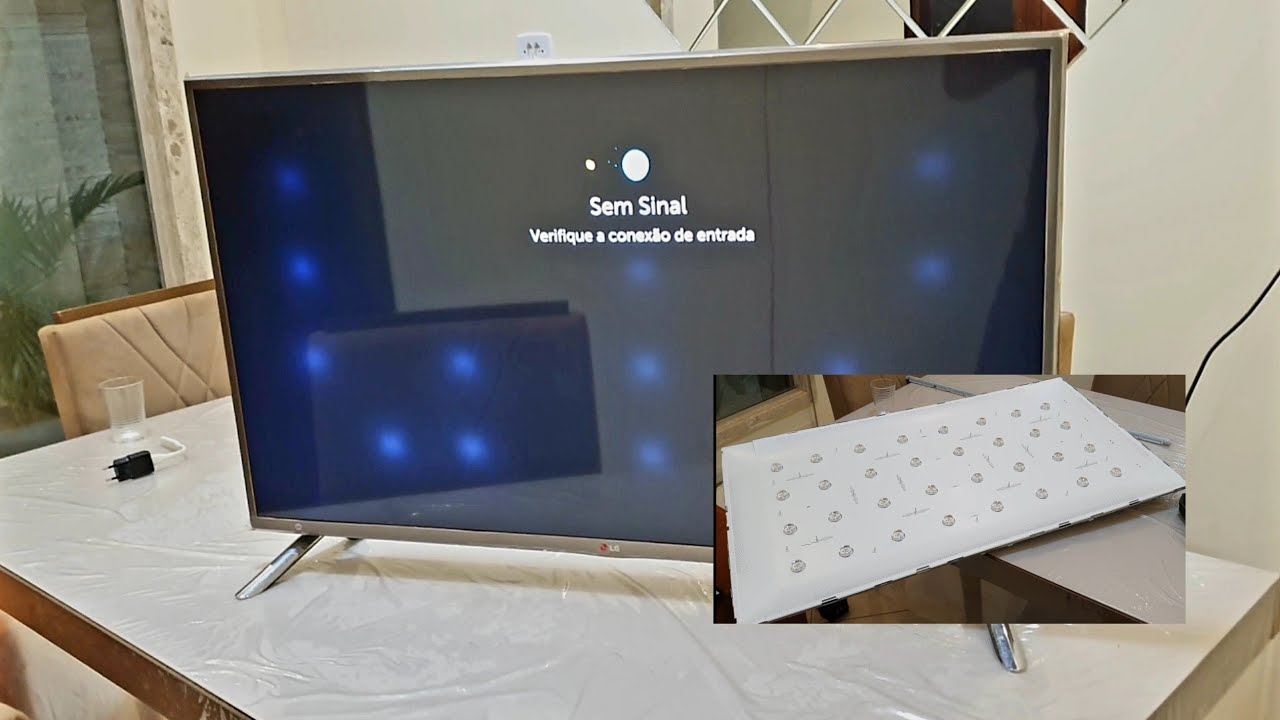 Concerto TV LG 42 Problema de luz na tela ou bolinhas brancas Resolvido.