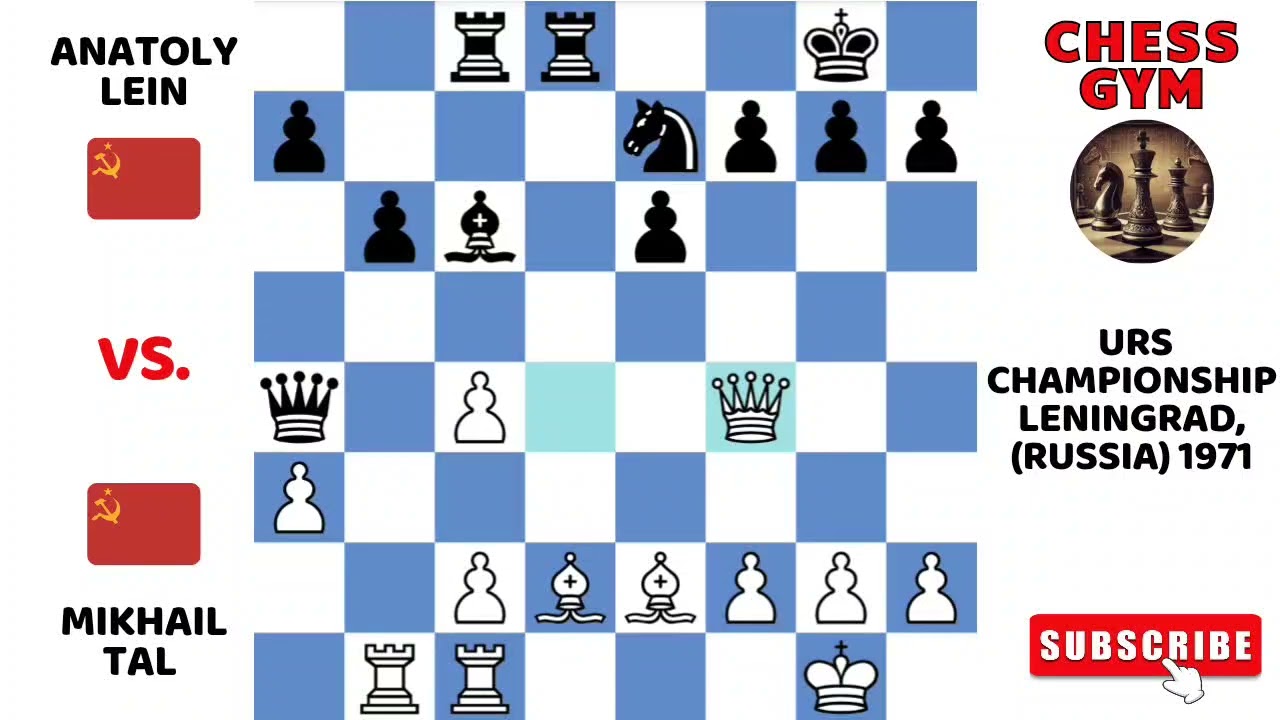 Mikhail Tal vs Anatoly Lein. URS Championship Leningrad (Russia) 1971.