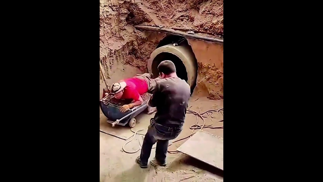 Amazing installing concrete pipe underground in simple way