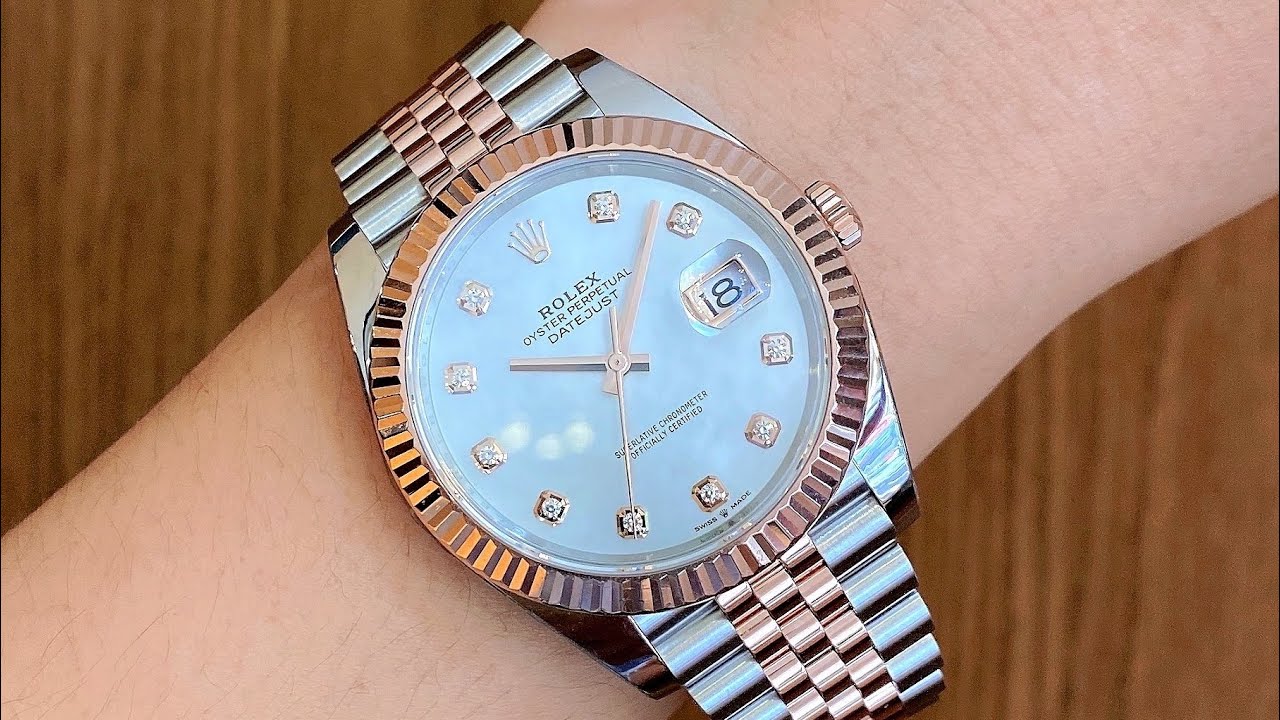 Trên tay đồng hồ Rolex Datejust 126331 Mặt khảm trai lướt fullset | Đồng hồ Đại Dương