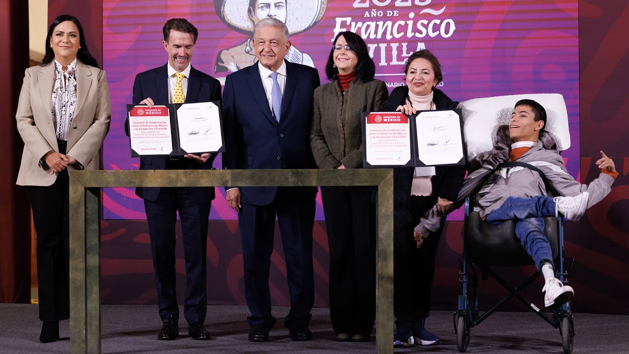 Gobierno crear&aacute; Centro de Inclusi&oacute;n para personas con discapacidad. Conferencia presidente AMLO