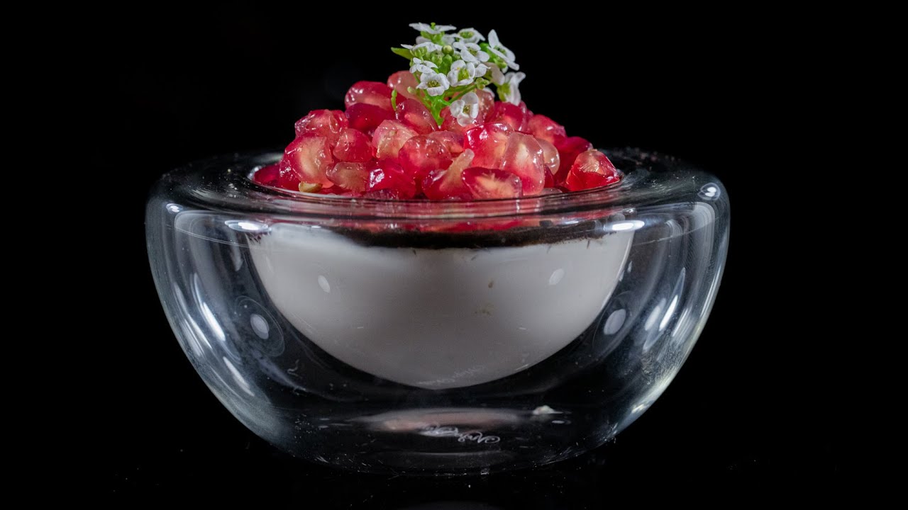 Crema de queso y granada mollar de Elche de Susi Díaz