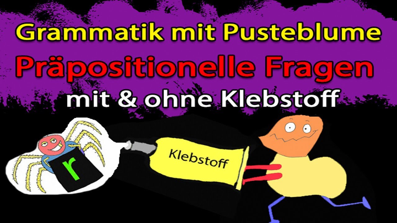 Präpositionelle Fragen mit und ohne Klebstoff