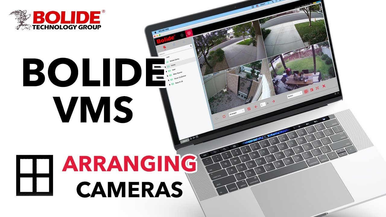 Bolide VMS Software Arranging Camera Layout