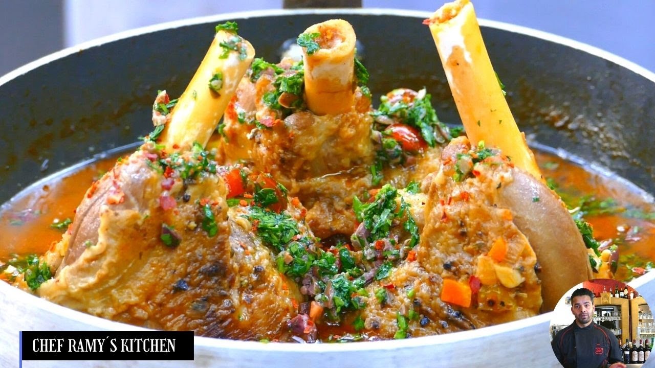 How To Perpare Easy Slow Cooked Lamb Shanks in White Wine Sauce || Lammkeulen in Weißweinsauce ||