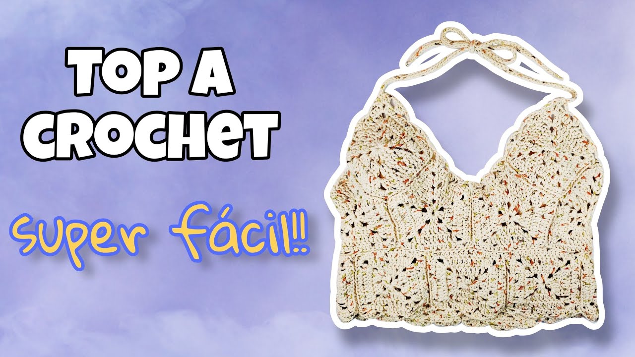 Top Blusa tejida con Granny Squares / Tutorial completo paso a paso