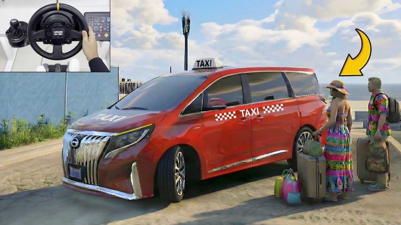 GTA 5 - Luxury Private Uber Taxi Job in Mini Bus | Steering Wheel Gameplay