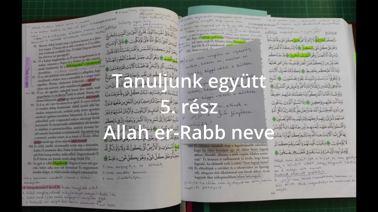 Tanuljunk együtt - 5. rész - Allah nevei: er-Rabb