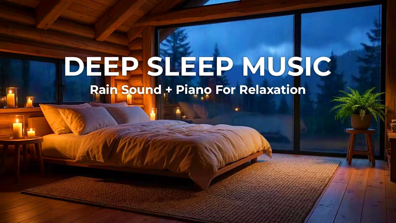 Fast Sleep Solution 🌙 Gentle Rain & Piano Music for Falling Asleep Easily