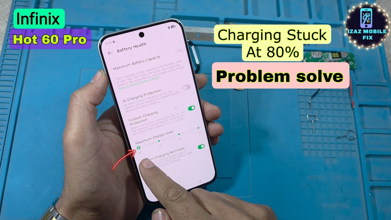 How To Fix Charging Stuck At 80% In Infinix Hot 60 Pro | Charging Issue Solution