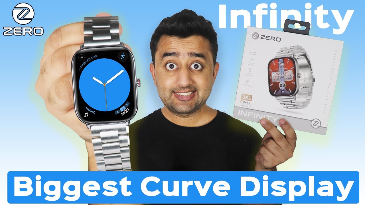 Zero Lifestyle Infinity Smartwatch Unboxing & Review | Biggest Curve Display Watch