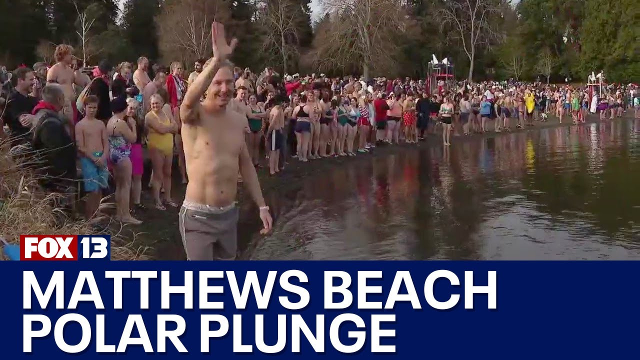 Hundreds line Matthews Beach for polar plunge | FOX 13 Seattle