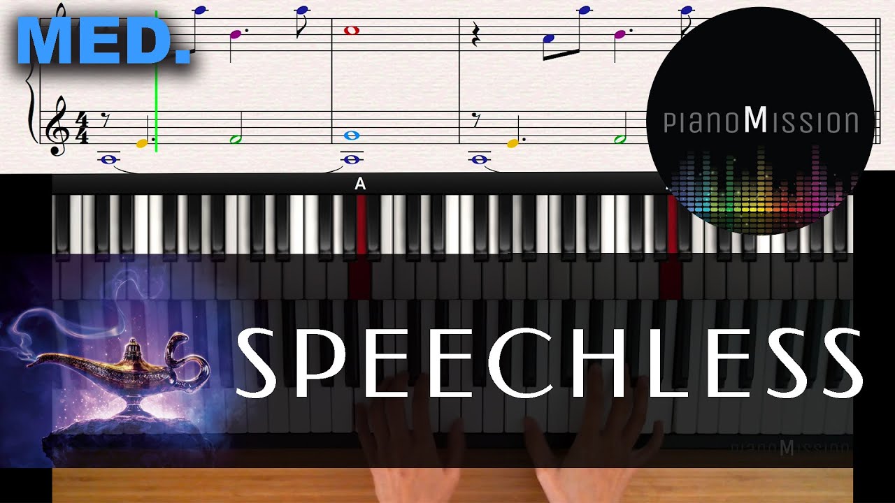 [Real Piano Tutorial] SPEECHLESS from Aladdin with Follow-Up Tutorial