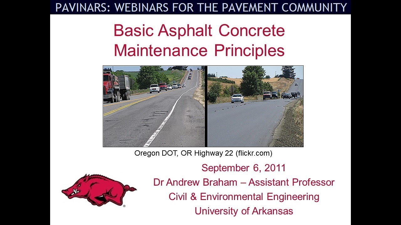Pavinar: Basic Asphalt Concrete Maintenance Principles