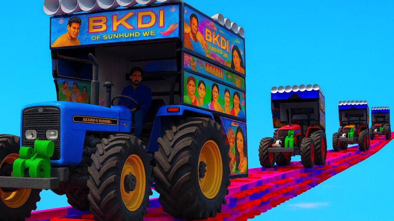 GTA 5 DJ Truck on Impossible Ramp! 🇮🇳 Hardcore Stunts & Crashes 😨😁🫨 Viewer Discretion Advised 🤗🫨🙄