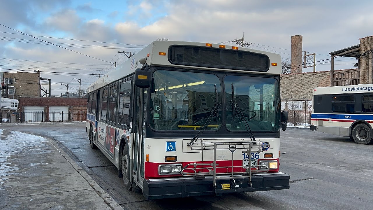 CTA Bus Ride 20 Madison From Austin Terminal To Washington/State CTA New Flyer D40LF 2007 #1436