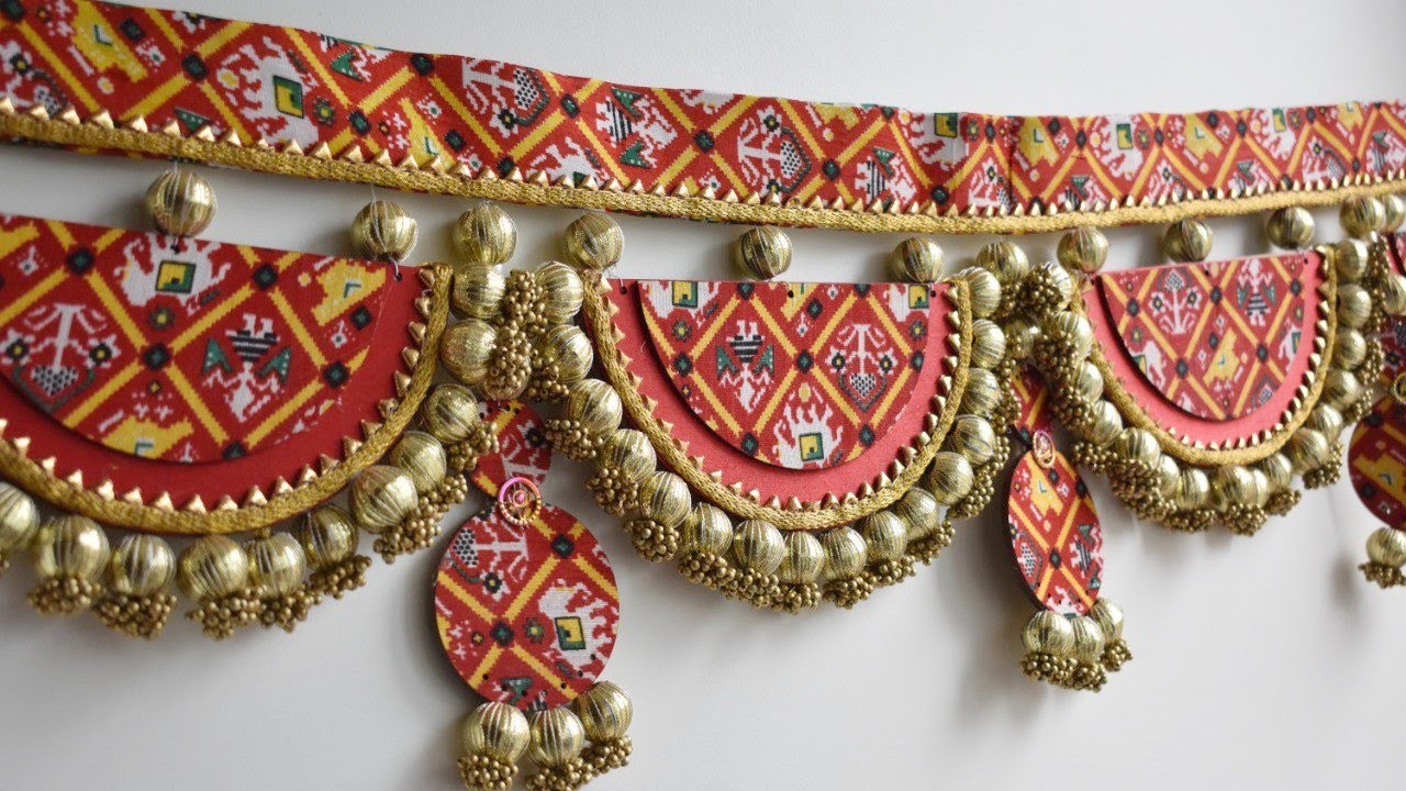 Patola Reversible Toran Making At Home/ Very Latest And Trendy Pattern / Designer Door Hanging 2022